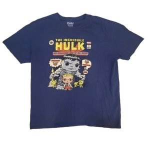 Funko Marvel Men's The Incredbile Hulk Blue‎ Short Sleeve T-Shirt Large